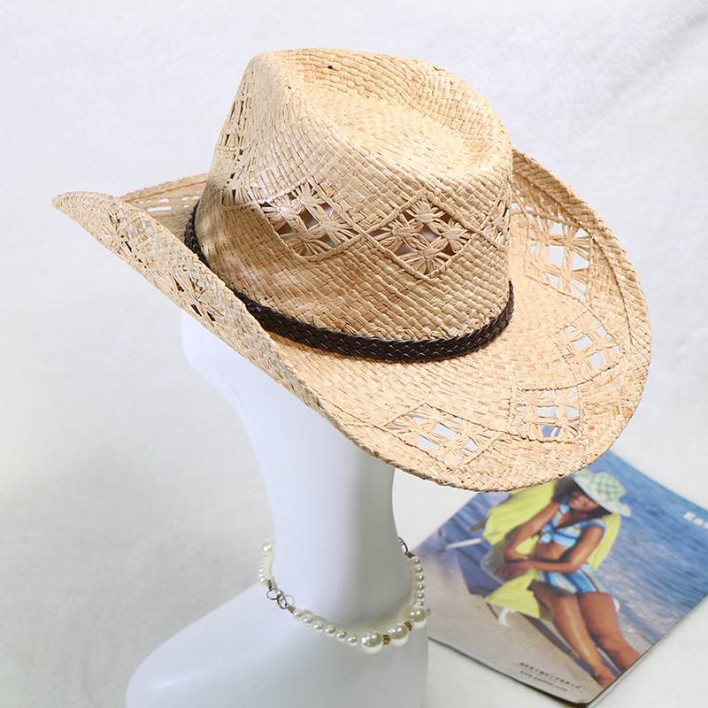 หมวกคาวบอยตะวันตก ลายถักมือจาก - Cowboy Hat Straw บทวิจารณ์และราคา