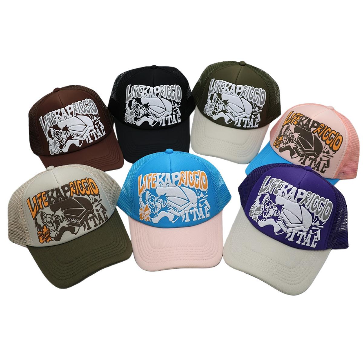 หมวกแก๊ปทรงทรัคเกอร์ลายเบสบอล  - Trucker Cap Mesh บทวิจารณ์และราคา